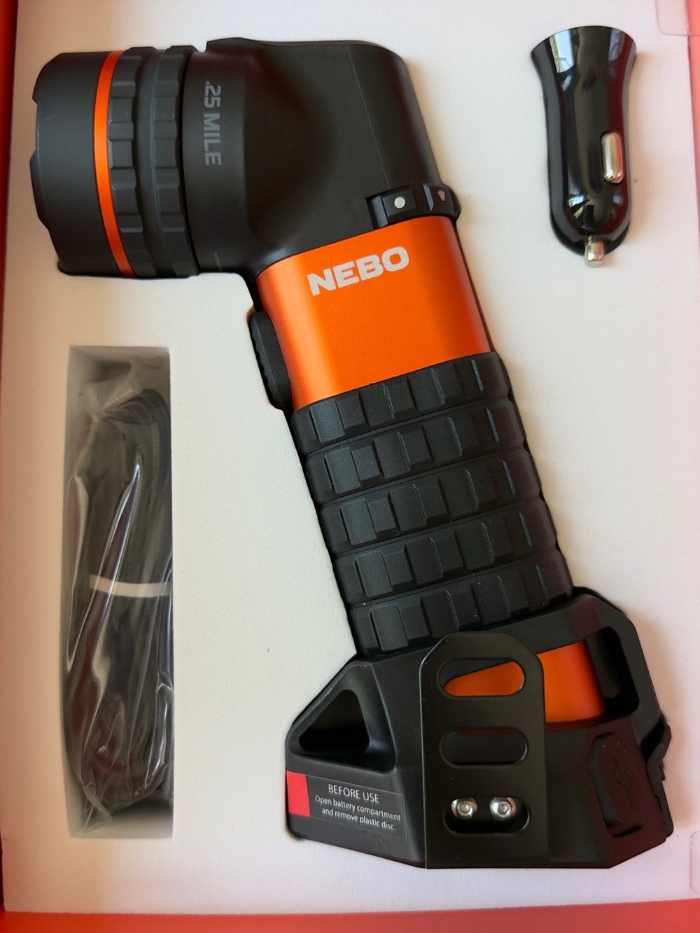 Orange and Black Handheld Spotlight